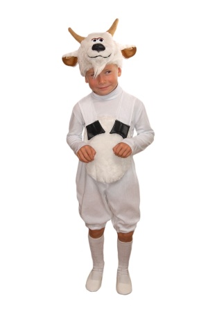 Карнавальный костюм детский Козлик белый - интернет-магазин карнавальных костюмов ВМАСКАХ.РФ