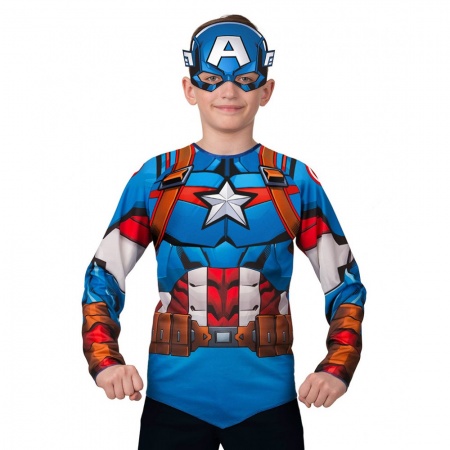 Карнавальный костюм  Капитан Америка (без мускулов)  - интернет-магазин карнавальных костюмов ВМАСКАХ.РФ