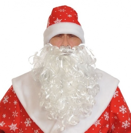 Борода Дед Мороз средняя - интернет-магазин карнавальных костюмов ВМАСКАХ.РФ