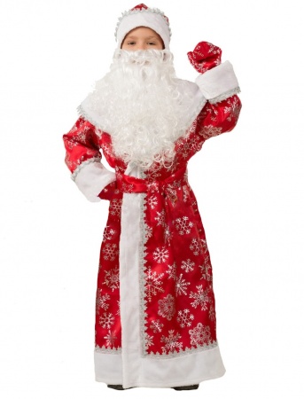 Карнавальный костюм Дед Мороз сатин  - интернет-магазин карнавальных костюмов ВМАСКАХ.РФ