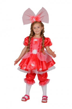 Карнавальный костюм детский Кукла Тутси красная - интернет-магазин карнавальных костюмов ВМАСКАХ.РФ